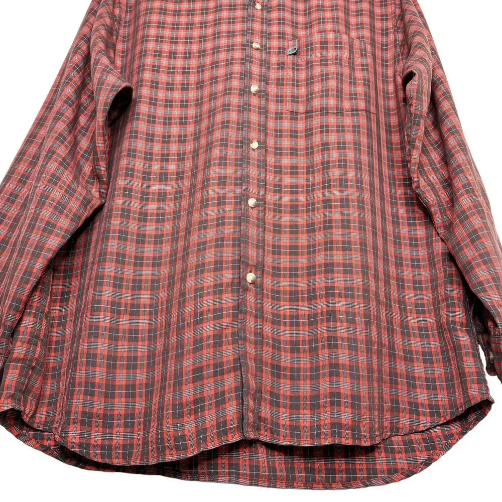 The North Face Shirt Men’s Size XL Plaid Red Hiking Button Up Long Sleeve